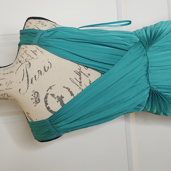 ๐HP๐Diane von Furstenberg Delhay Long Pleated Maxi Dress in Indian Jade - Picture 7 of 11